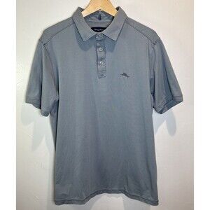Tommy Bahama Island Zone Short Sleeve Shirt Men's Size Medium Gray Blue